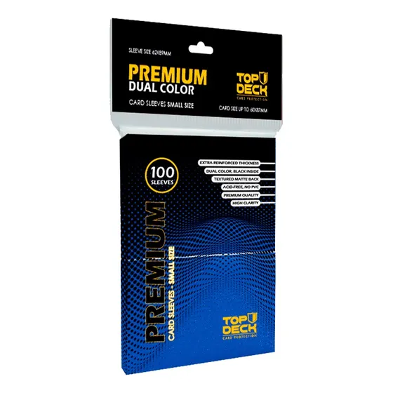 Protector Top Deck Azul Premium Tamaño Small Idioma Español