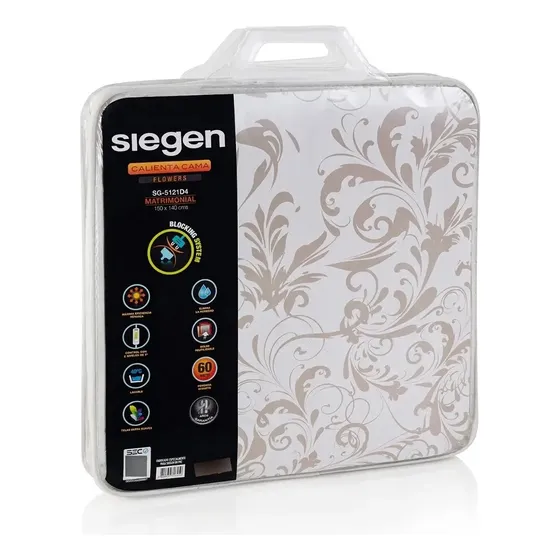 Calienta Cama Siegen Sg5121d4 2 Plazas Color Blanco
