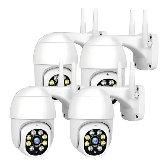 Camara Seguridad Exterior Wifi Camaras Vigilancia Ip 4 Unidades Camaras De Seguridad Waterproof Domo Exterior Con Movimiento 360 Qatarshop | Cuotas sin interés