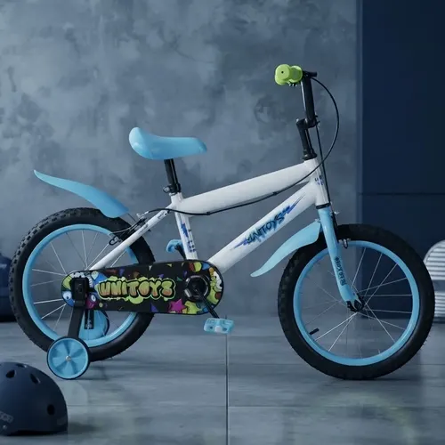 Bicicleta Infantil BMX Freestyle Aro 20 STX Flame Azul e Preto