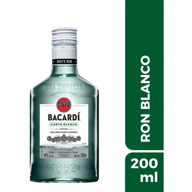 Ron Bacardi Carta Blanca 200ml