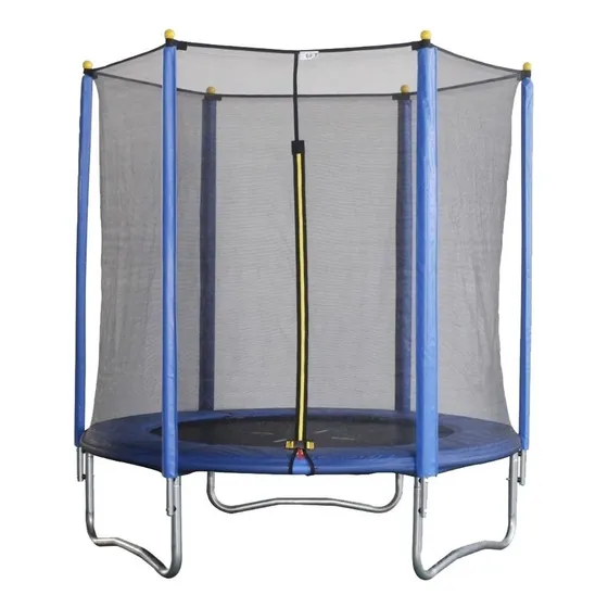 Cama Elástica Trampolín 182cm Lona De Salto Azul Cobertor De Resortes Negro
