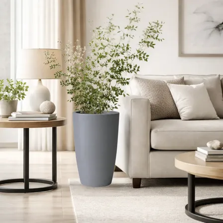 Vaso Planta Flor Decoração Vietnamita Marmorizado Moderno P Cimento Lisa