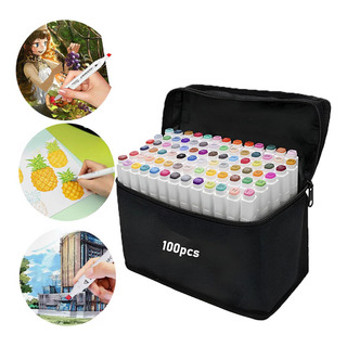 Conjunto De 100 Kits De Pincéis, Marcadores Macios De Ponta Conjunto De 100 Kits De Pincéis, Marcadores Macios De Ponta