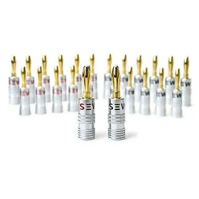 Sewell Silverback Enchufes De Plátano En Oro De 24k Altavoz 