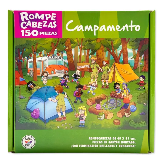 Rompecabezas Grande 150 Piezas Campamento Para Niños