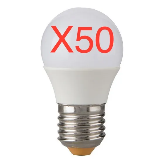 Combo 50 Bombillo Ahorrador Led 3w E27 110v 8cm Alto