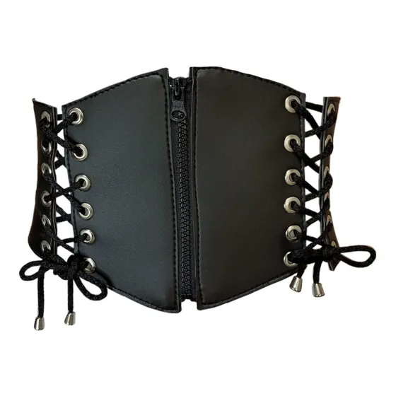 Corset Cinturilla/ Para Mujer Color Negro/ Gotico