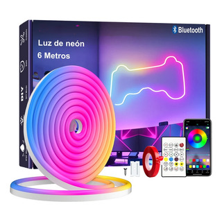Led Luz Neón Flex Bluetooth Rgb Ip68 Luces Para Cuarto Led Luz Neón Flex Bluetooth Rgb Ip68 Luces Para Cuarto