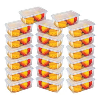 Kit 20 Potes 500 Ml Transparente Marmita Fitnees Bpa Free Scm Utilidades Kit 20 Potes 500 Ml Transparente Marmita Fitnees Bpa Free Scm Utilidades