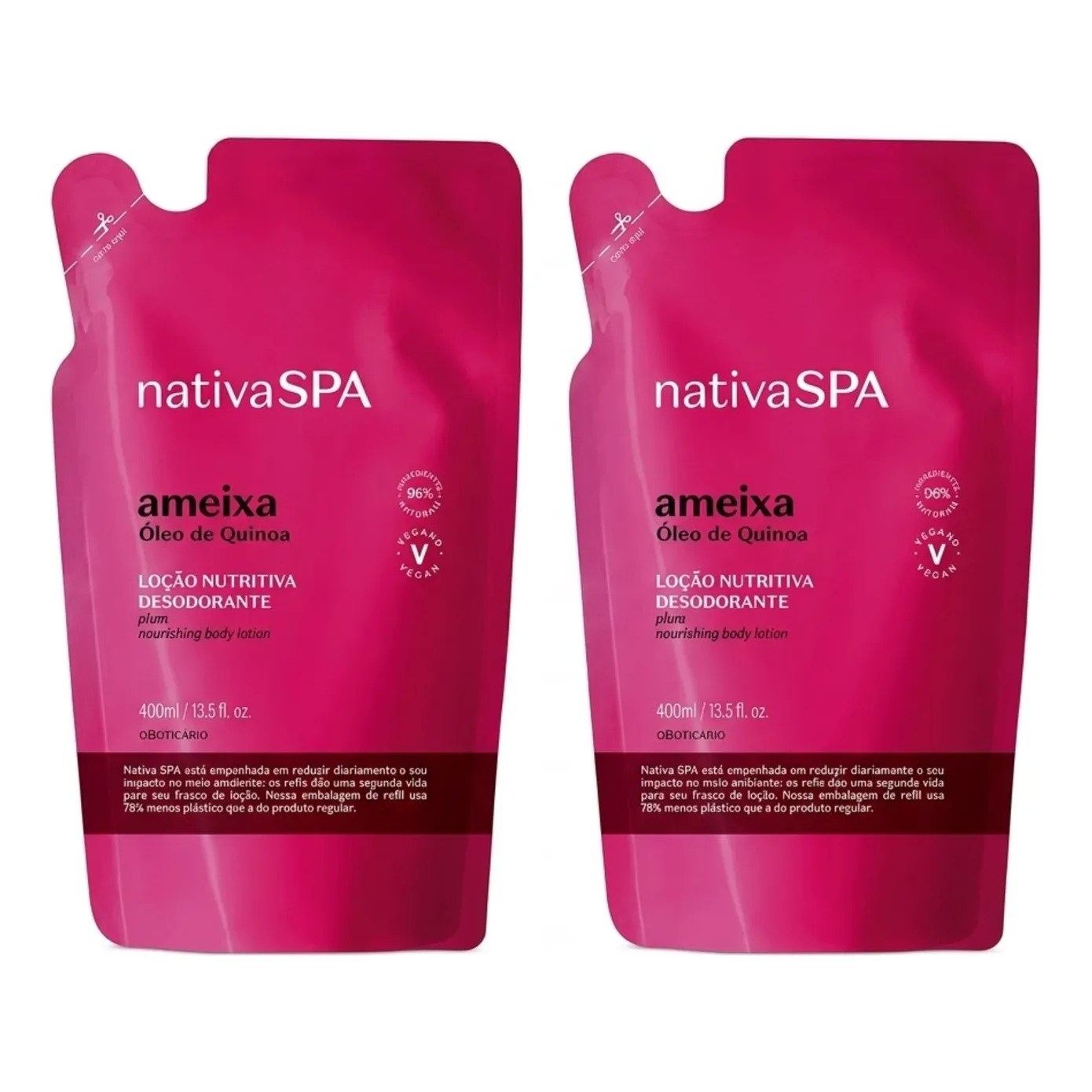 Refil Nativa Spa Loção Desodorante Hidratante Corporal Ameix Refil Nativa Spa Loção Desodorante Hidratante Corporal Ameix