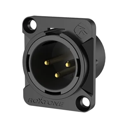 Conector De Audio Macho Xlr De 3 Polos Roxtone