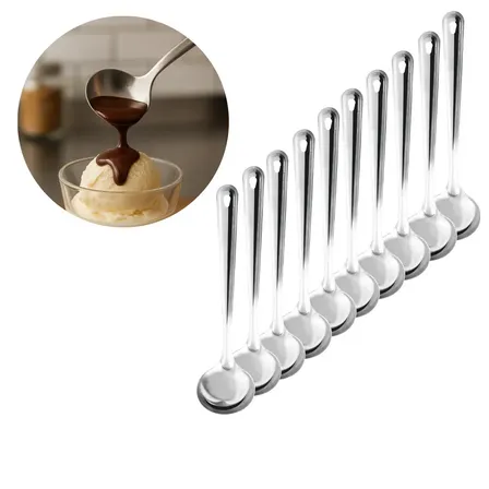 Kit 10 Mini Conchas Pequenas 16cm Inox Para Molhos Caldas Farofas Servir Buffet Cozinha Profissional Aço Inoxidável