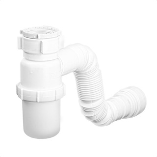 Sifão Sanfonado Universal Branco Copo Reforçado Ssuc - Astra Sifão Sanfonado Universal Branco Copo Reforçado Ssuc - Astra