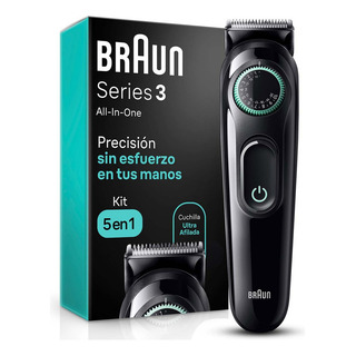 Braun Kit Aio Series 3, Recortadora De Barba 5en1 Azul Braun Kit Aio Series 3, Recortadora De Barba 5en1 Azul