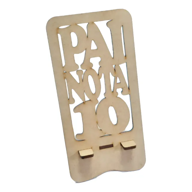 Porta Celular Pai Nota 10 Madeira Mdf Dia Dos Pais