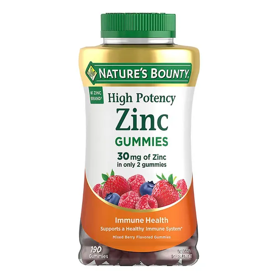 Gomitas Nature Bounty 190 De Zinc De 30 Mg