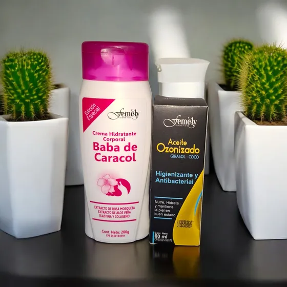 Baba De Caracol + Aceite Ozonizado Girasol-coco