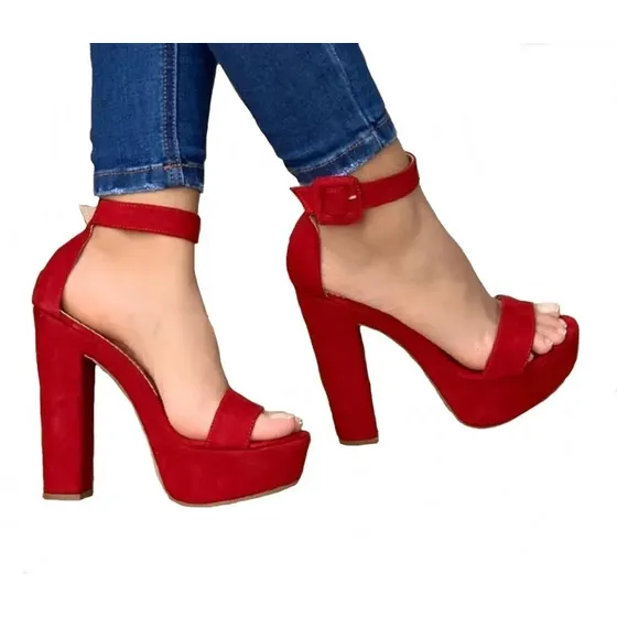 Sandalias Altas Elegantes Tacon De Plataforma Mujer Dama
