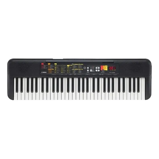 Teclado musical Yamaha PSR-F52, 61 teclas, 136 sonidos, 158 ritmos, color negro