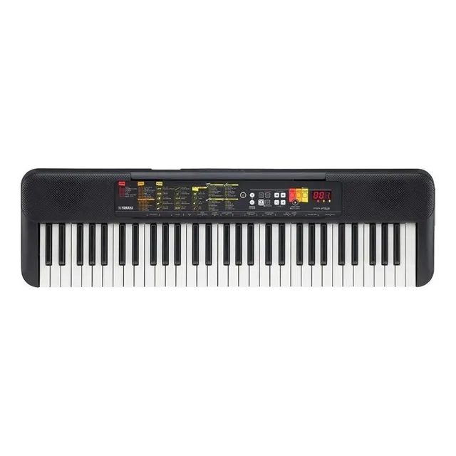 Teclado musical Yamaha PSR-F52, 61 teclas, 136 sonidos, 158 ritmos, color negro