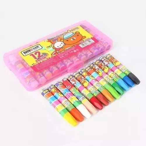 Crayolas Color Pastel Juego X 12 Dibujo Niños Y Niñas