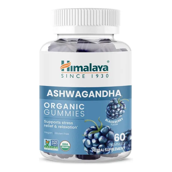 Suplemento Himalaya 60 Gomitas Orgánicas Ksm-66 Ashwagandha