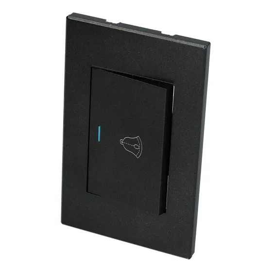 Placa Para Timbre 1/1, Línea Premium, Color Negro Surtek