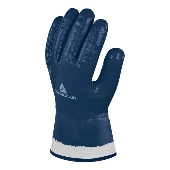 Guantes Nitrilo En Jersey De Algodón Puño Lona Deltaplus