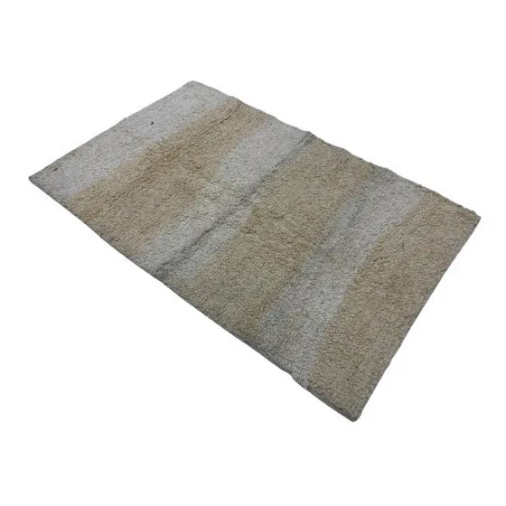 Alfombra Baño Raya Cuadro Beige Espiral Qy 4363 Xavi