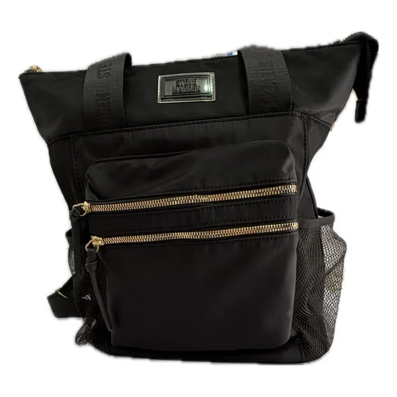 Mochila Tipo Pañalera Steve Madden Negro Liso