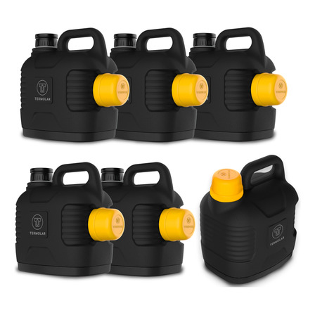 Kit 6 Garrafão Térmico Supertermo 5 Litros Preto Termolar Kit 6 Garrafão Térmico Supertermo 5 Litros Preto Termolar