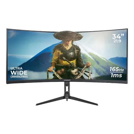 Monitor Pc Gamer Curvo 34 Ultrawide Hosser 165hz Gaming 1ms Negro