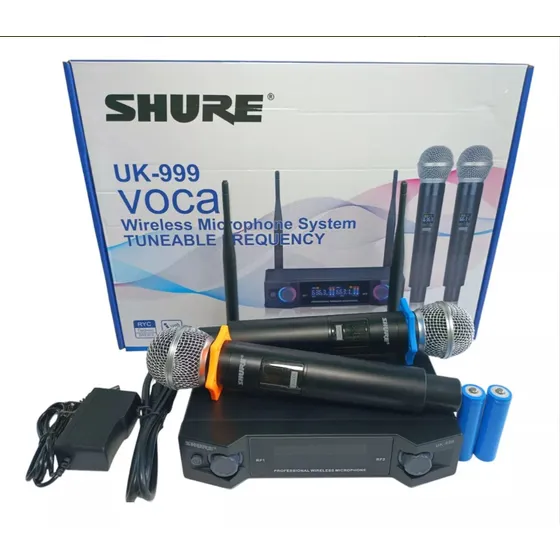 Microfono Inalambrico Shure Uk-999 Metalico 