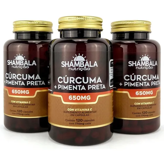 Açafrão Da Terra C/ Pimenta Preta - 360 Cápsulas  Shambala