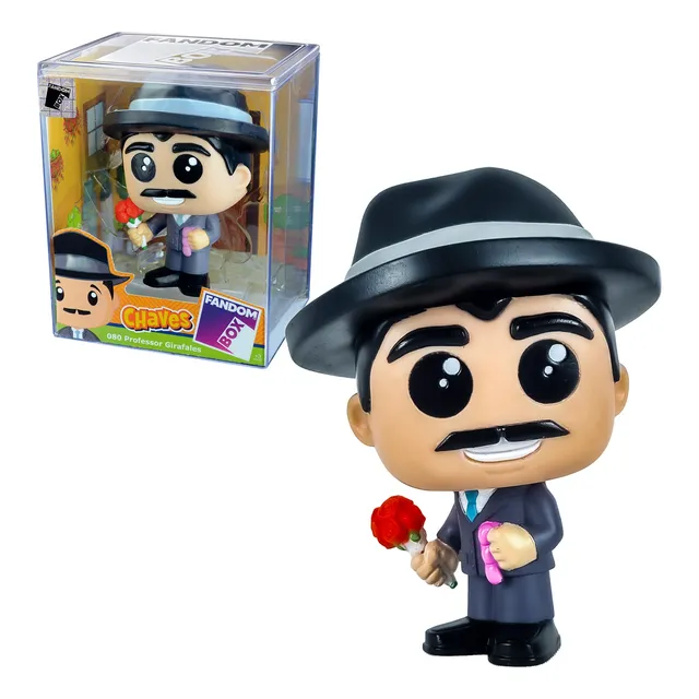 Boneco Professor Girafales Coleção Fandom Box Com Expositor