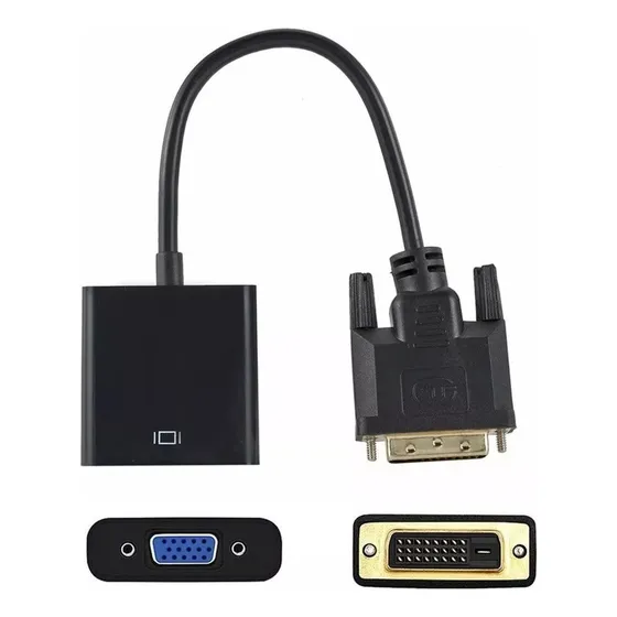 Convertidor - Adaptador Video Dvi-d 24+1 Pines A Vga Monitor