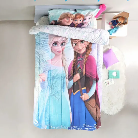 Cover Acolchado Reversible Piñata Frozen 1 1/2 Plaza Soft