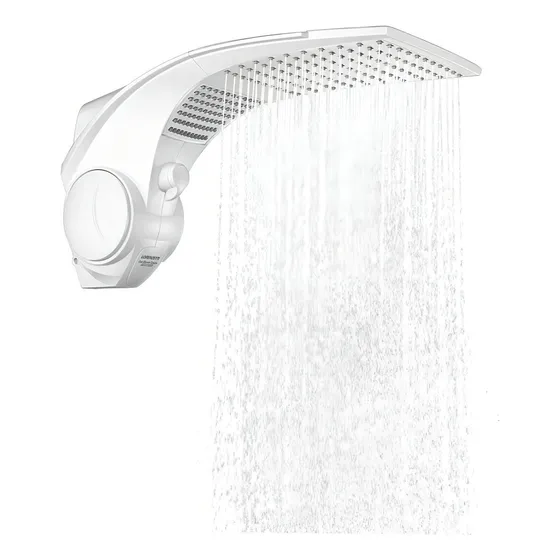 Chuveiro elétrico de parede Lorenzetti Duo Shower Quadra Multitemperaturas branco 5500W 127V