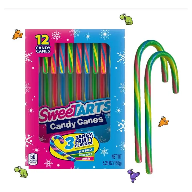 Sweetarts 12 Bastones Flavors -blue Punch/green Apple/cherry
