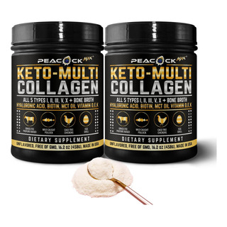 Peptídeos De Colágeno Multicolágeno Max Keto, Pavão 16,2 Oz, Peptídeos De Colágeno Multicolágeno Max Keto, Pavão 16,2 Oz,