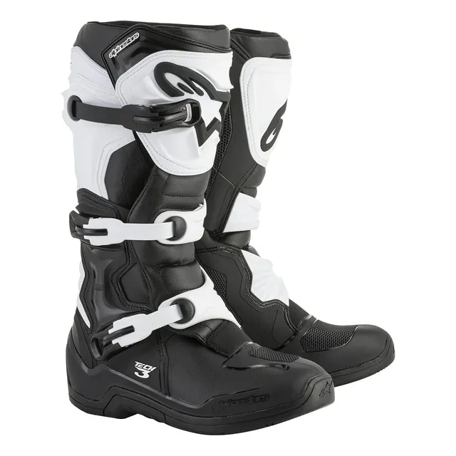 Botas Alpinestars Tech 3 Para Hombre Negro Blanco Sz 08, 8 U