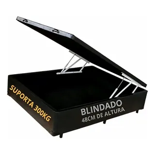 Cama Baú Casal Com 30cm De Prof. Blindado Luxo
