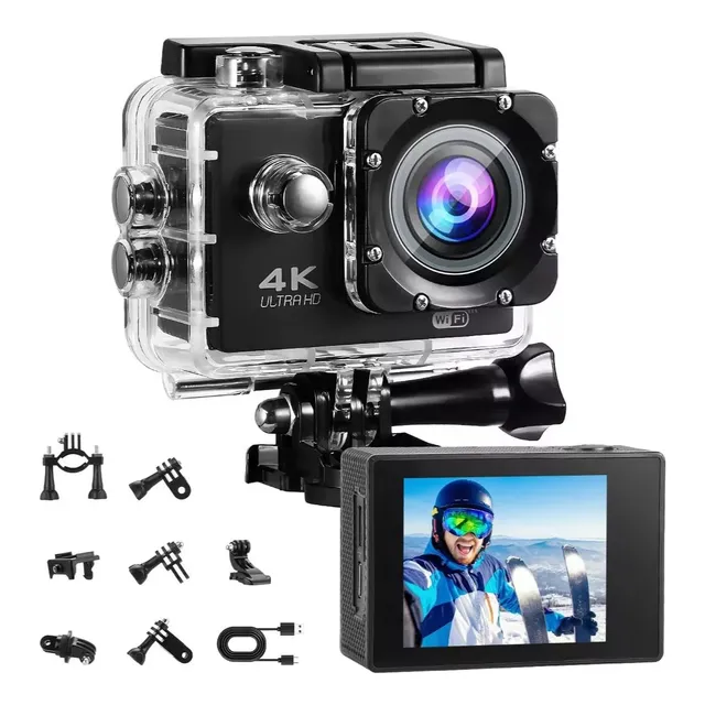 Cámara Deportiva Go Pro 4k Sports Ultra Hd Dv Negro