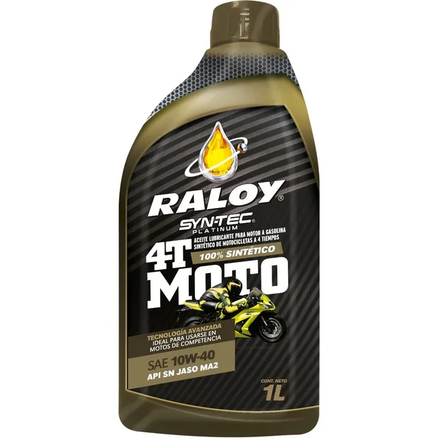Aceite Raloy 100% Sintetico Sae 10w40 Jaso Ma2 Moto 4t Litro