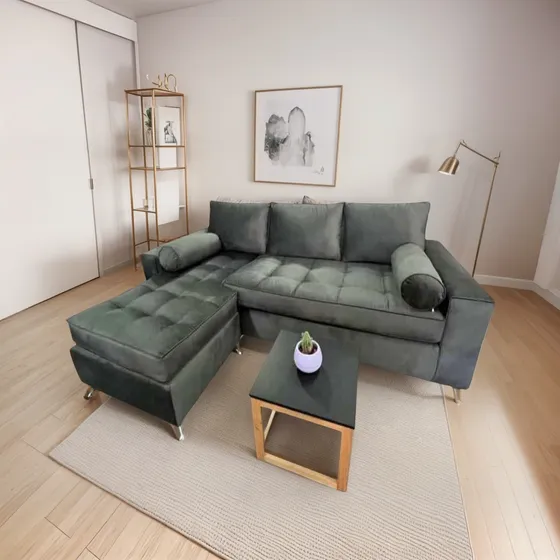 Sillón Sofa Esquinero Rinconero 180 Malibu Tela Envio Gratis