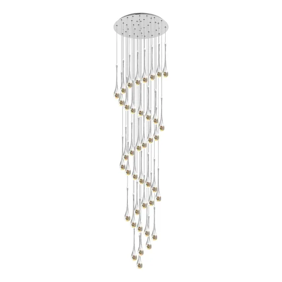 Candelabro Led Techo Alto Luz Pie Ft Moderna Colgante Forma
