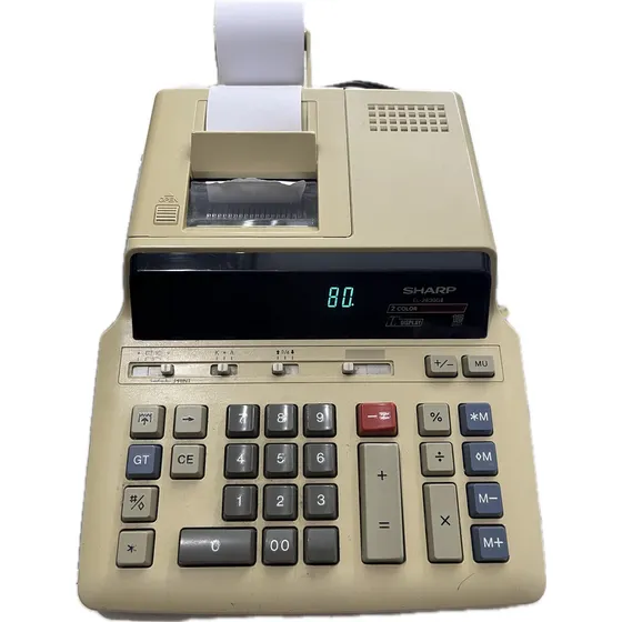 Calculadora De Mesa Sharp El-2630gii Com Bobina 110v