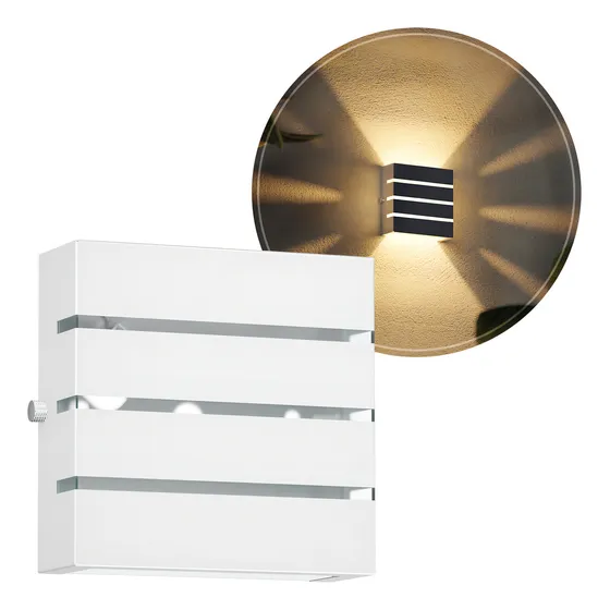 Arandela Parede Muro Externa Interna Slim Alumínio Moderna Para Lâmpada G9 Branco Mf123