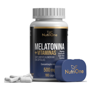 Melatonina 180 Cápsulas + Triptofano + Vitaminas - Nutrione Sabor Sem Sabor Melatonina 180 Cápsulas + Triptofano + Vitaminas - Nutrione Sabor Sem Sabor